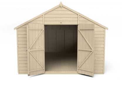 Overlap Pressure Treated 10×15 Apex Shed – Double Door