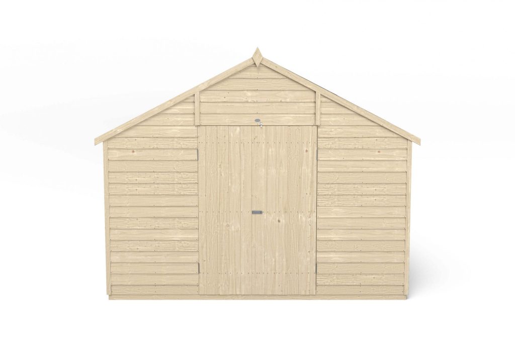 Overlap Pressure Treated 10×20 Apex Shed – Double Door