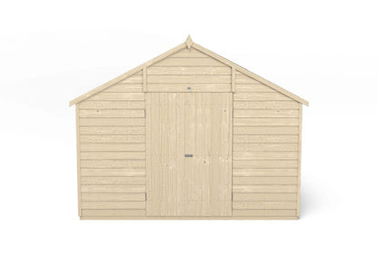 Overlap Pressure Treated 10×20 Apex Shed – Double Door