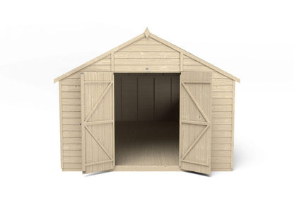 Overlap Pressure Treated 10×20 Apex Shed – Double Door