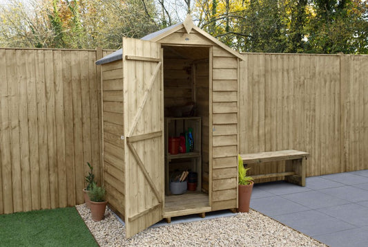Overlap Pressure Treated 4×3 Apex Shed – No Window