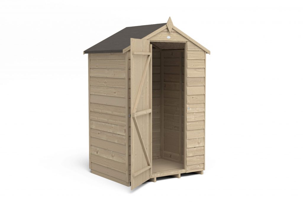 Overlap Pressure Treated 4×3 Apex Shed – No Window