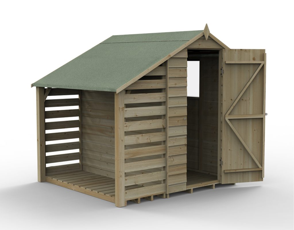Overlap Pressure Treated 4x6 Apex Shed with Lean To