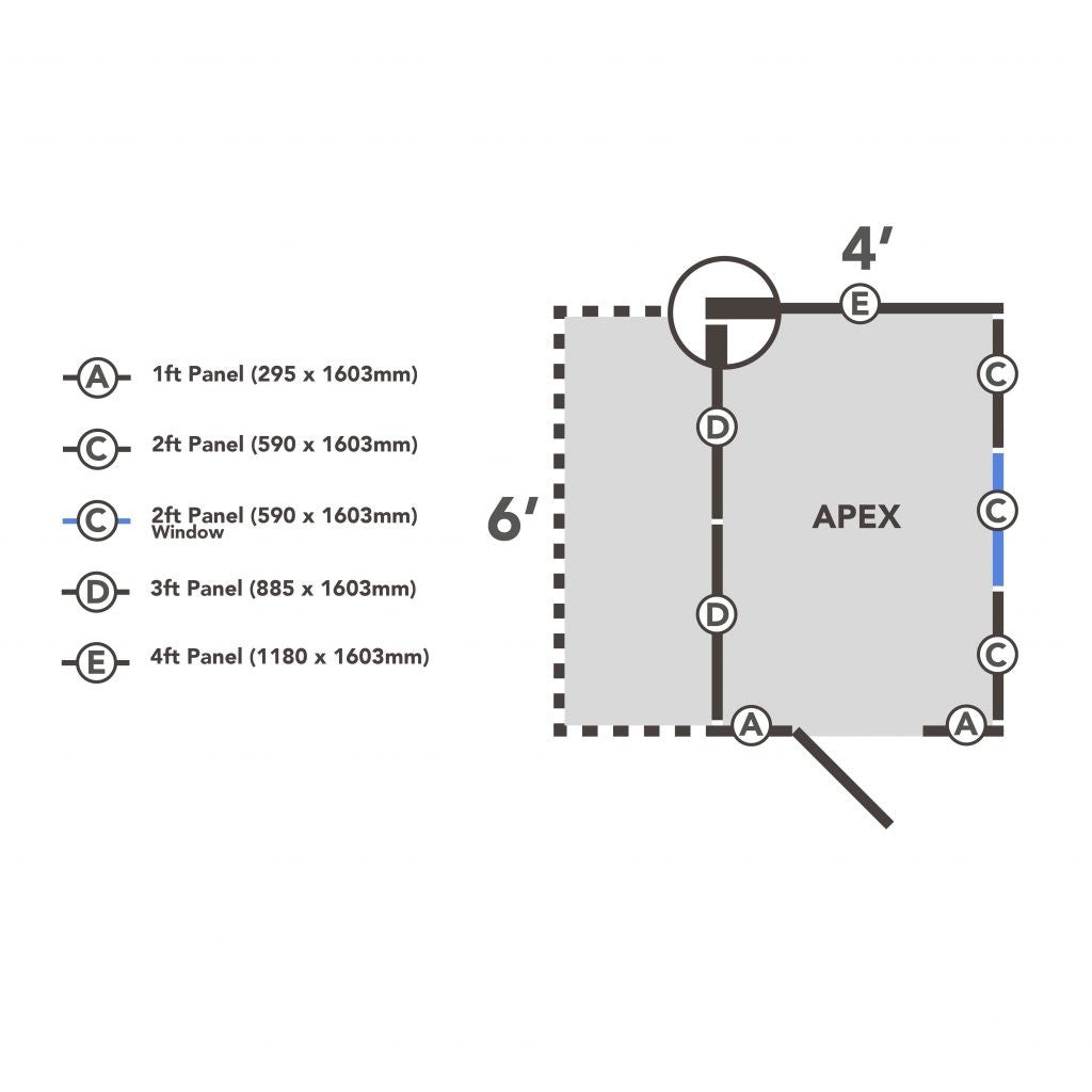 Overlap Pressure Treated 4x6 Apex Shed with Lean To