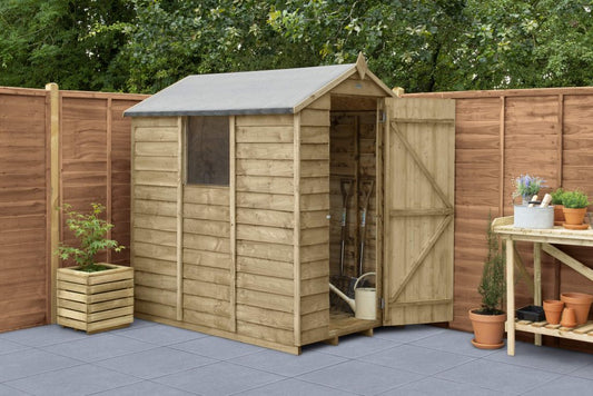 Overlap Pressure Treated 6×4 Apex Shed
