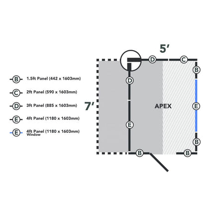 Overlap Pressure Treated 5x7 Apex Shed with Lean To