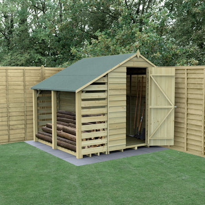 Overlap Pressure Treated 5x7 Apex Shed with Lean To