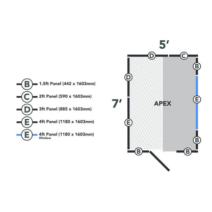 Overlap Pressure Treated 7×5 Apex Shed