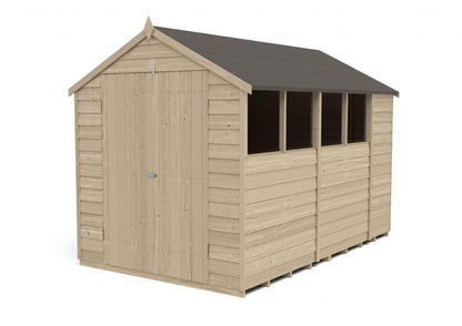 Overlap Pressure Treated 10×6 Apex Shed – Double Door