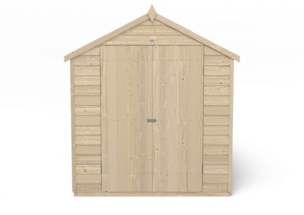 Overlap Pressure Treated 10×6 Apex Shed – Double Door