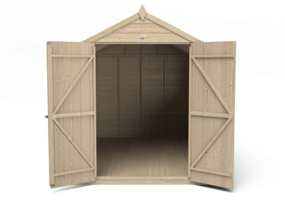 Overlap Pressure Treated 10×6 Apex Shed – Double Door