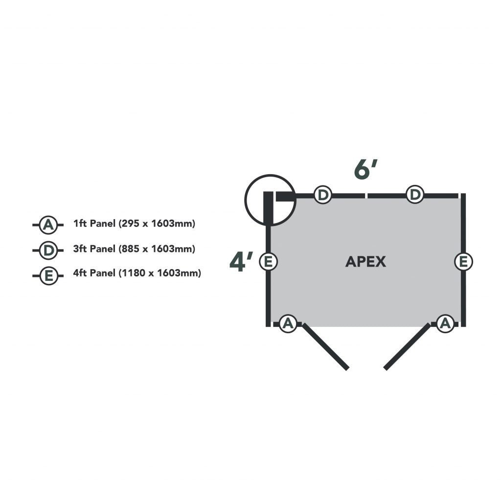 Overlap Pressure Treated 6x4 Apex Shed - No Window, Double Door