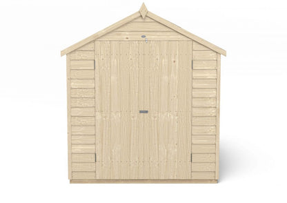 Overlap Pressure Treated 8×6 Apex Shed – Double Door, 4 Windows