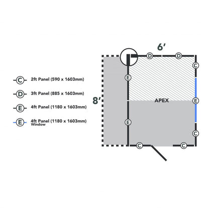 Overlap Pressure Treated 6x8 Apex Shed with Lean To