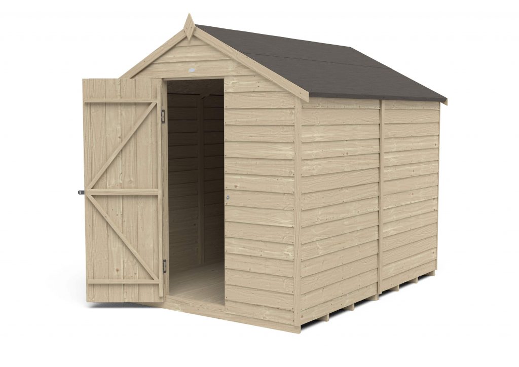 Overlap Pressure Treated 8×6 Apex Shed – No Window