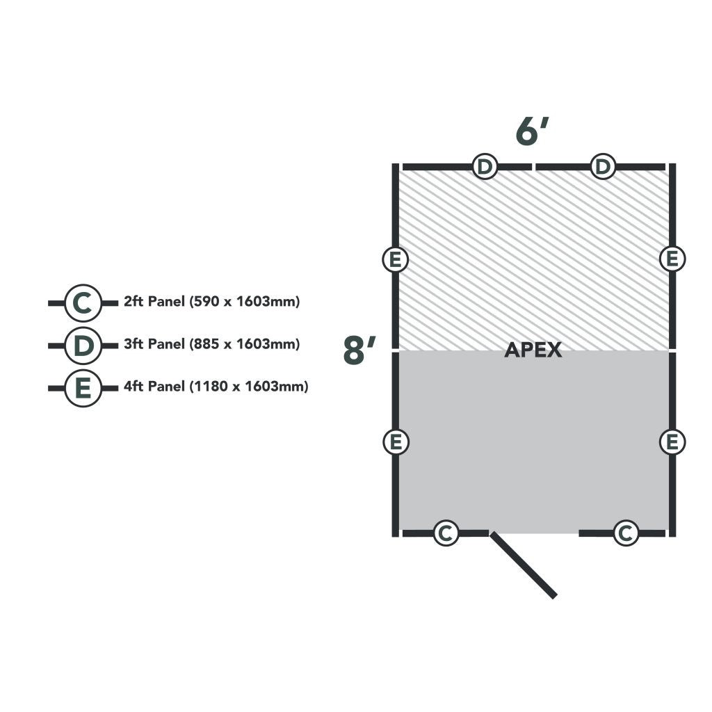 Overlap Pressure Treated 8×6 Apex Shed – No Window