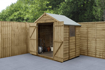 Overlap Pressure Treated 7×5 Apex Shed – Double Door