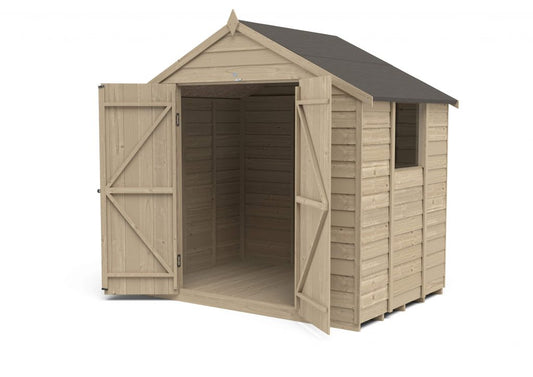 Overlap Pressure Treated 7×5 Apex Shed – Double Door