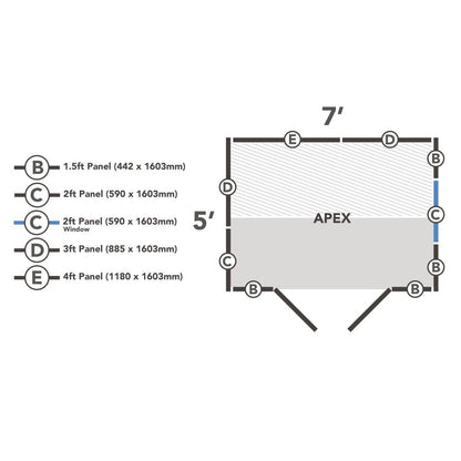 Overlap Pressure Treated 7×5 Apex Shed – Double Door