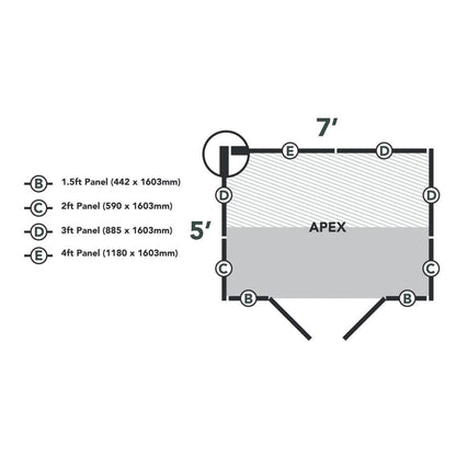 Overlap Pressure Treated 7x5 Apex Shed - No Window, Double Door