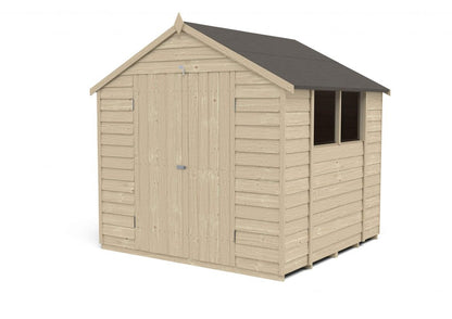 Overlap Pressure Treated 7×7 Apex Shed – Double Door