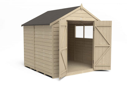 Overlap Pressure Treated 7×7 Apex Shed – Double Door