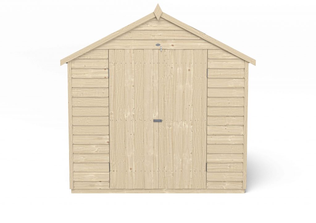 Overlap Pressure Treated 7×7 Apex Shed – Double Door