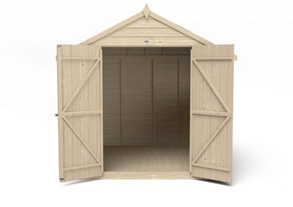 Overlap Pressure Treated 7×7 Apex Shed – Double Door