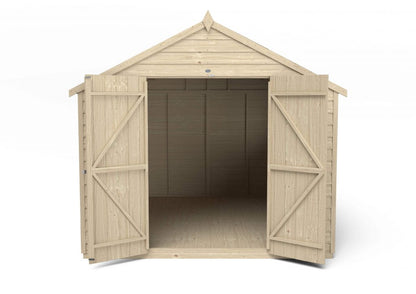 Overlap Pressure Treated 12×8 Apex Shed – Double Door