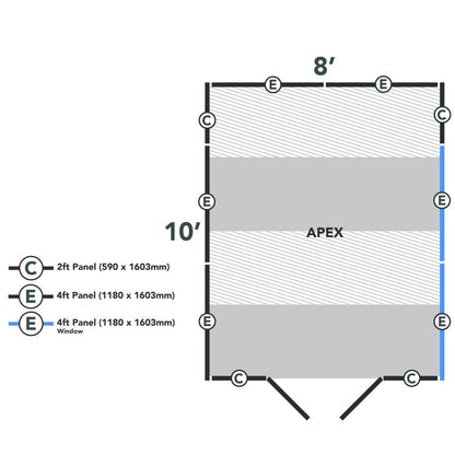 Overlap Pressure Treated 10×8 Apex Shed – Double Door