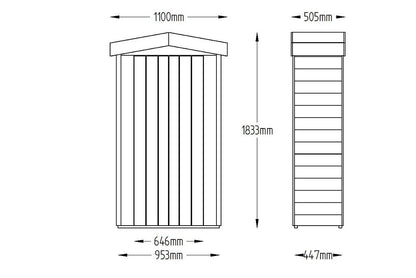 Apex Tall Garden Store – Pressure Treated