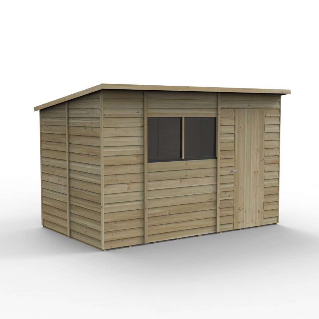 Overlap Pressure Treated 10×6 Pent Shed