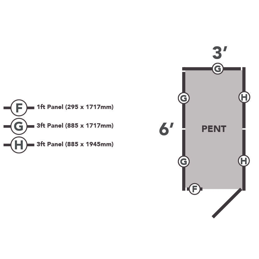 Overlap Pressure Treated 6×3 Pent Shed – No Window