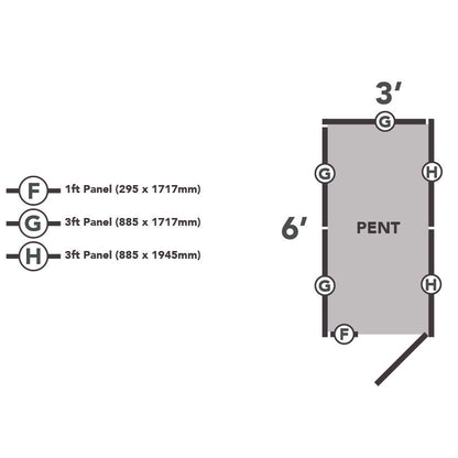 Overlap Pressure Treated 6×3 Pent Shed – No Window