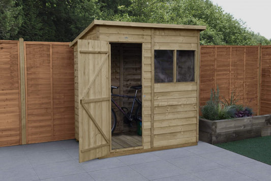 Overlap Pressure Treated 6×4 Pent Shed