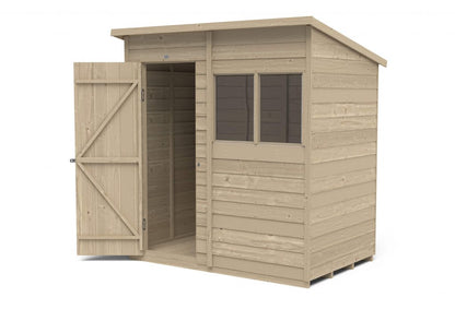 Overlap Pressure Treated 6×4 Pent Shed