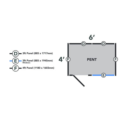 Overlap Pressure Treated 6×4 Pent Shed