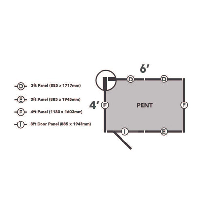 Overlap Pressure Treated 6x4 Pent Shed - No Window