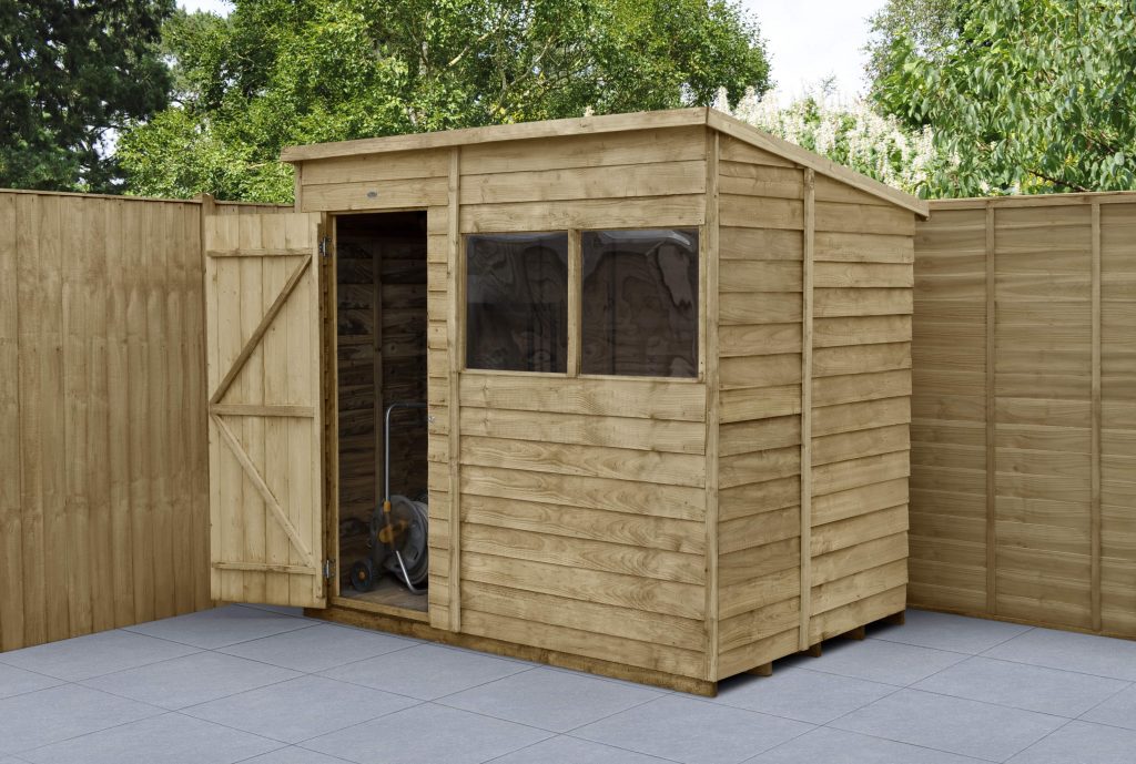 Overlap Pressure Treated 7×5 Pent Shed