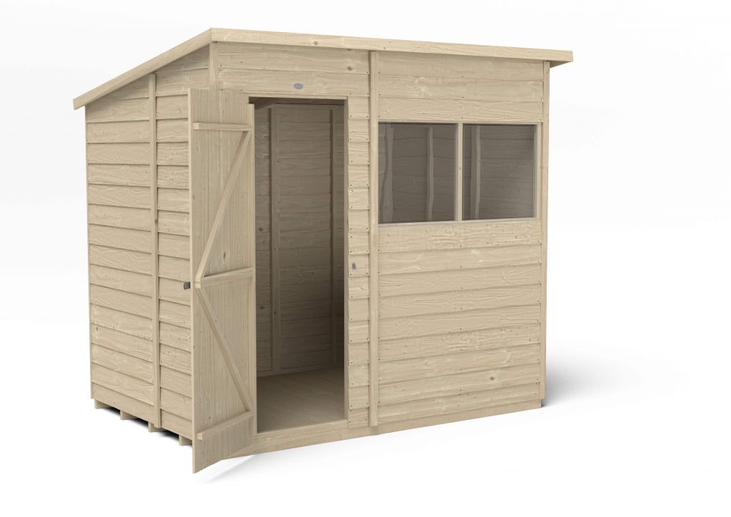 Overlap Pressure Treated 7×5 Pent Shed