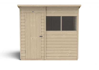 Overlap Pressure Treated 7×5 Pent Shed