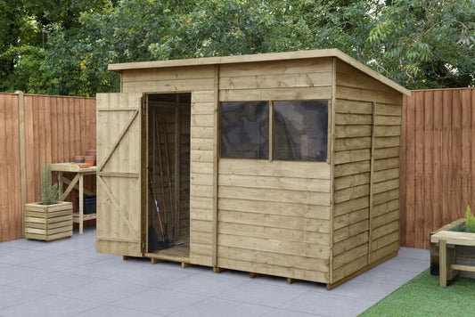 Overlap Pressure Treated 8×6 Pent Shed