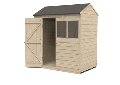 Overlap Pressure Treated 6×4 Reverse Apex Shed
