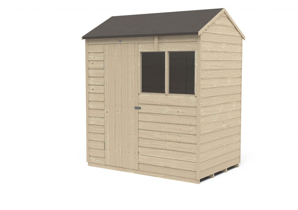 Overlap Pressure Treated 6×4 Reverse Apex Shed
