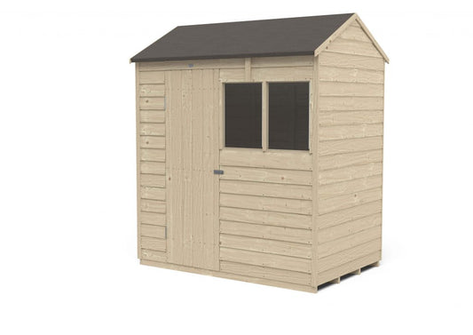 Overlap Pressure Treated 6×4 Reverse Apex Shed