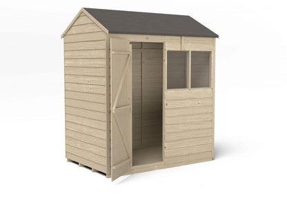 Overlap Pressure Treated 6×4 Reverse Apex Shed