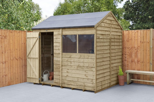Overlap Pressure Treated 8×6 Reverse Apex Shed