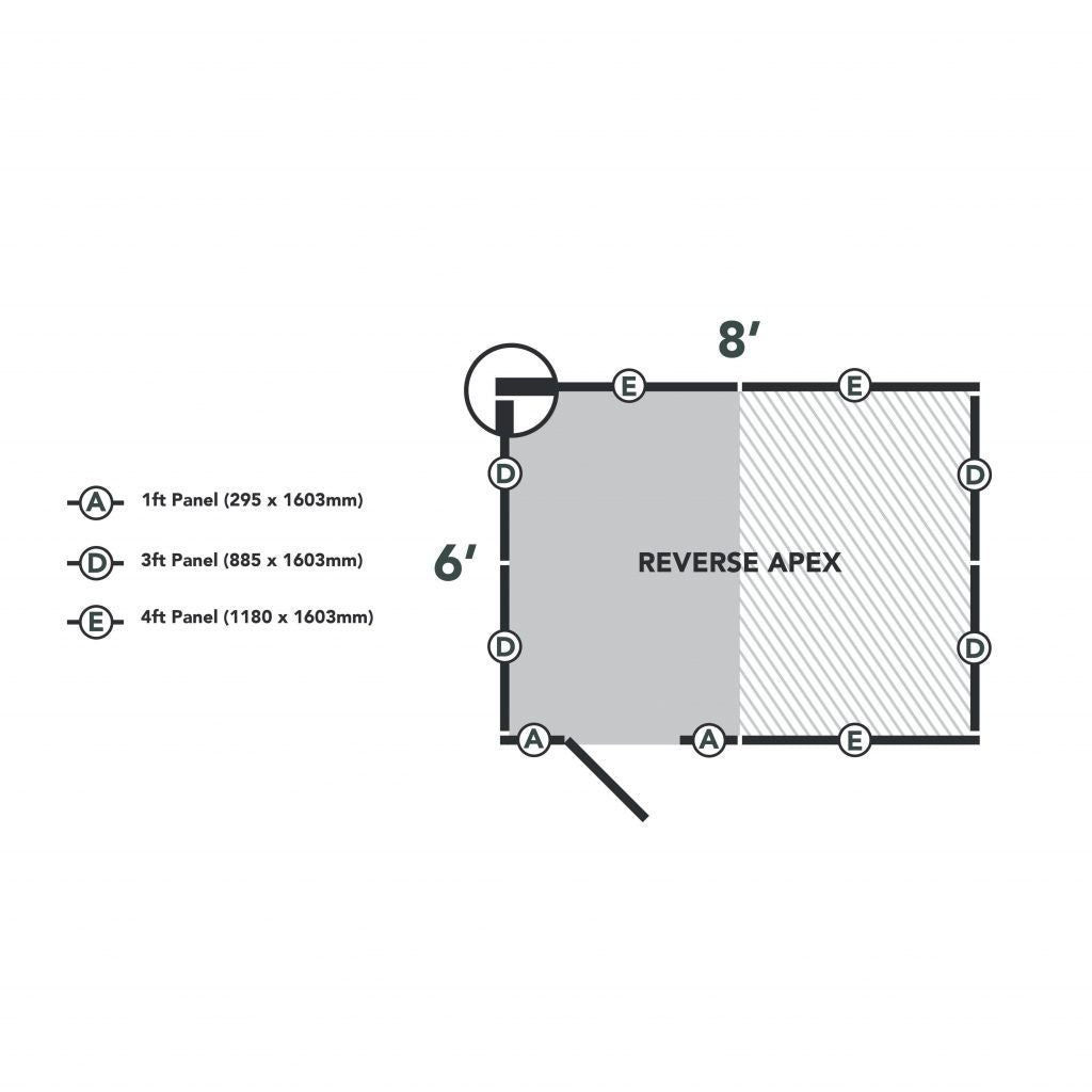 Overlap Pressure Treated 8x6 Reverse Apex Shed - No Window