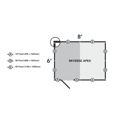 Overlap Pressure Treated 8x6 Reverse Apex Shed - No Window