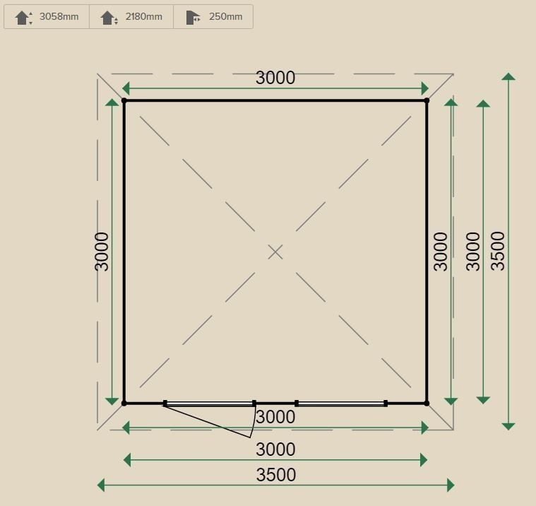 Lugarde Prima Summertime Summerhouse 3mx3m including Floor
